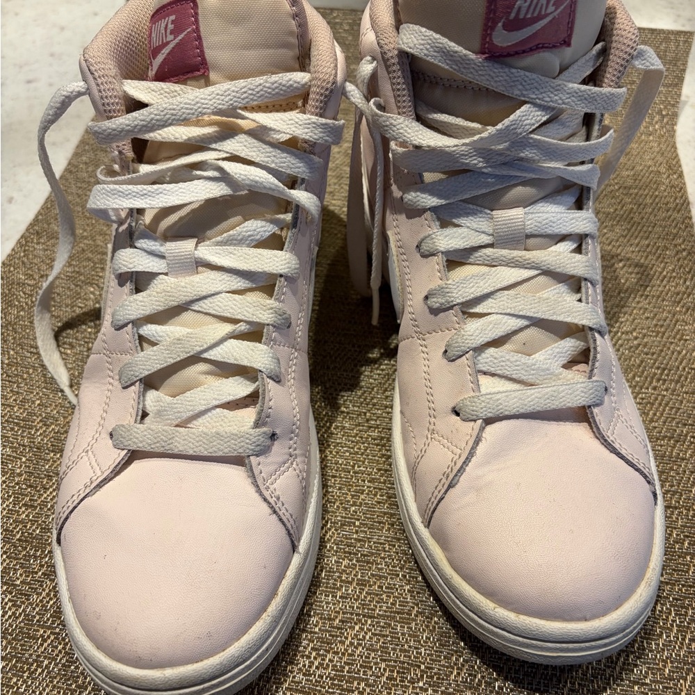 Nike Women's Court Royale Mid Pink Lifestyle High-Top Sneakers